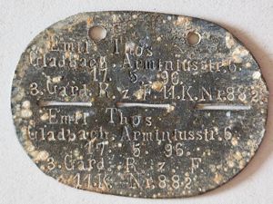 German ww1 Dog Tag