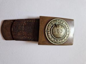 Prussian Army Buckle With Fob.Battle Damaged