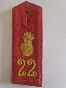 WW1 German Shoulder Strap 22nd Artillery