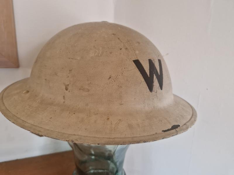British Ww2 White Wardens Helmet — image 3
