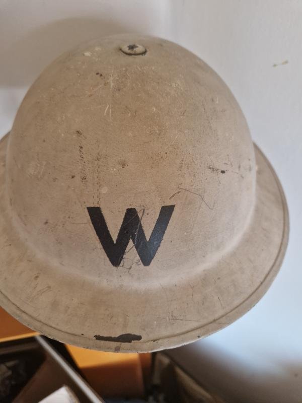 British Ww2 White Wardens Helmet — image 4