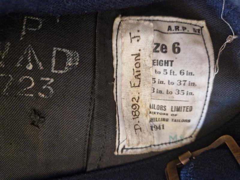 Manchester Civil Defence Battledress and Trousers etc Group — image 5