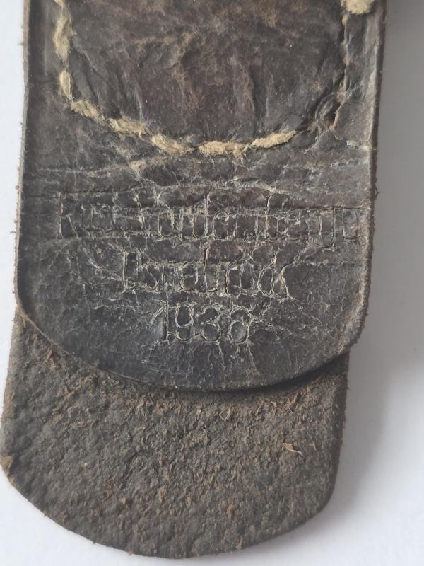 Early Luftwaffe Drop Tail Eagle Buckle with Fob — image 5