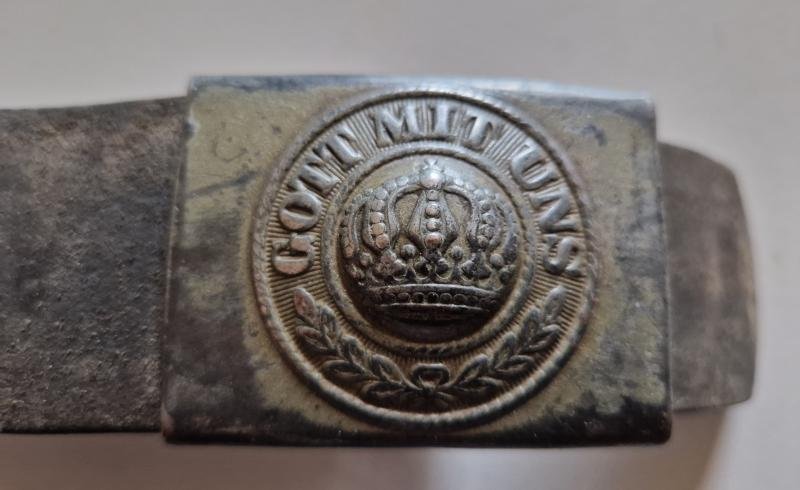 Prussian Army Buckle and Unit Marked Belt — image 2