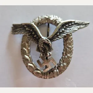 Luftwaffe Pilots Badge Early Junker Repaired