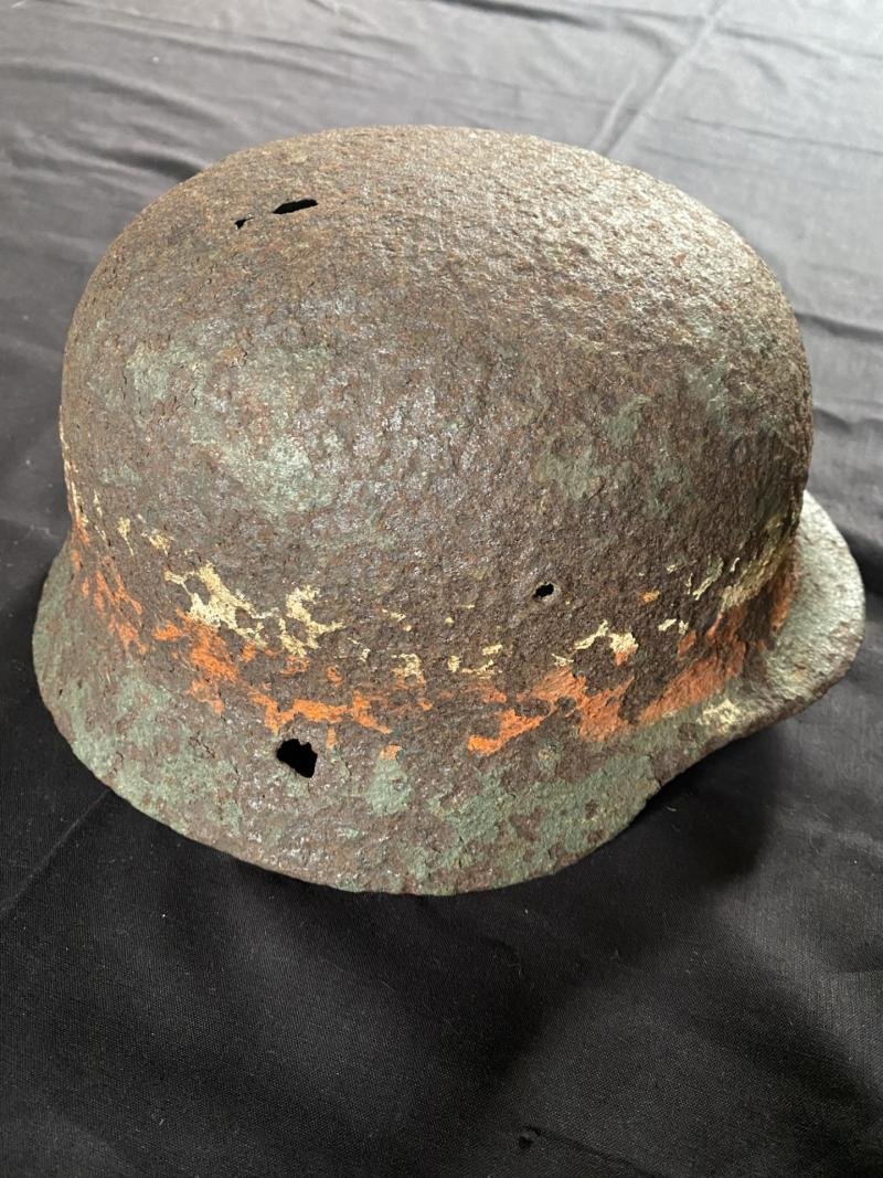 RARE WW2 POLISH RESISTANCE WARSAW HELMET — image 3