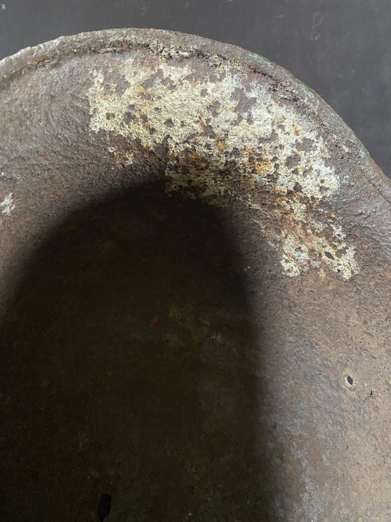 RARE WW2 POLISH RESISTANCE WARSAW HELMET — image 7