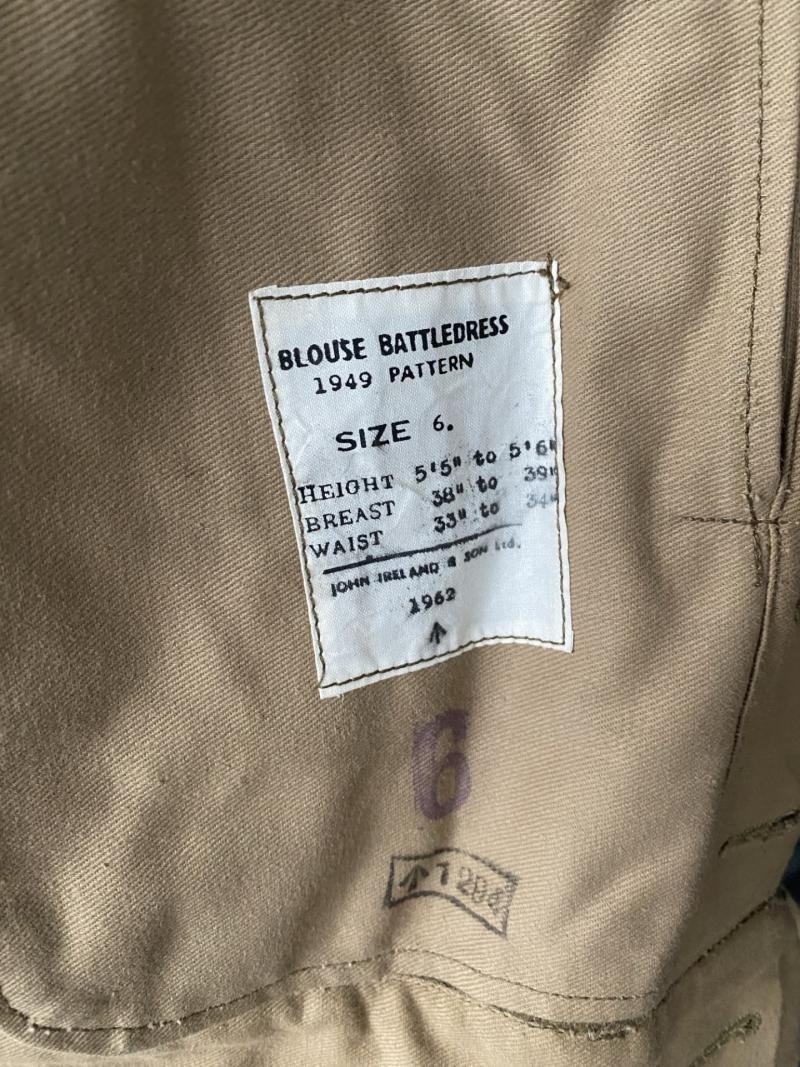 (Was £25) BRITISH 1949 PATTERN BATTLE DRESS BLOUSE — image 7