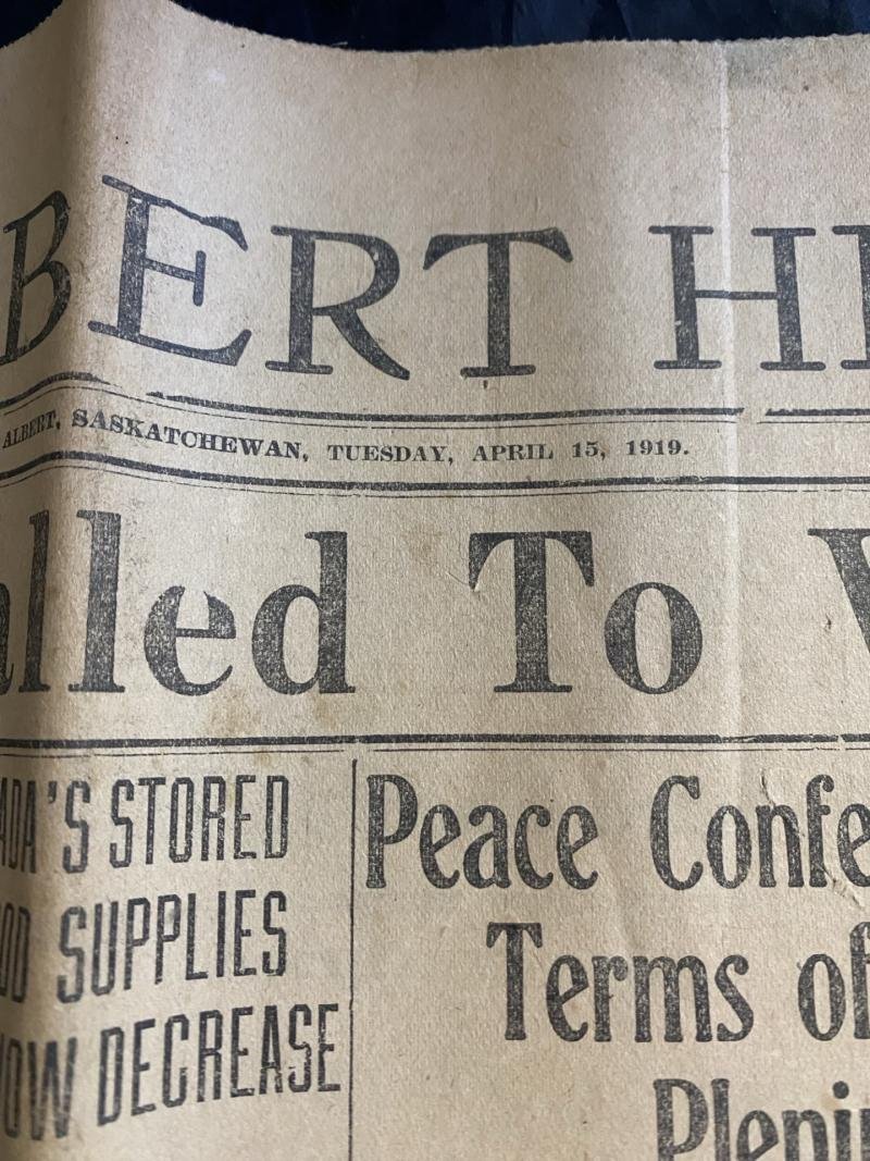 1919 DATED PRINCE ALBERT HERALD NEWSPAPER — image 3