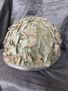 (Was £65) FRENCH M78 F1 HELMET CAMO HELMET