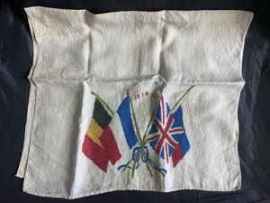 (Was £8) 1914-1915 EMBROIDERED SOUVENIR FABRIC