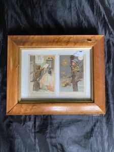 (WAS £35) TWO FRAMED POSTCARDS DEPICTING CHILDREN IN UNIFORM