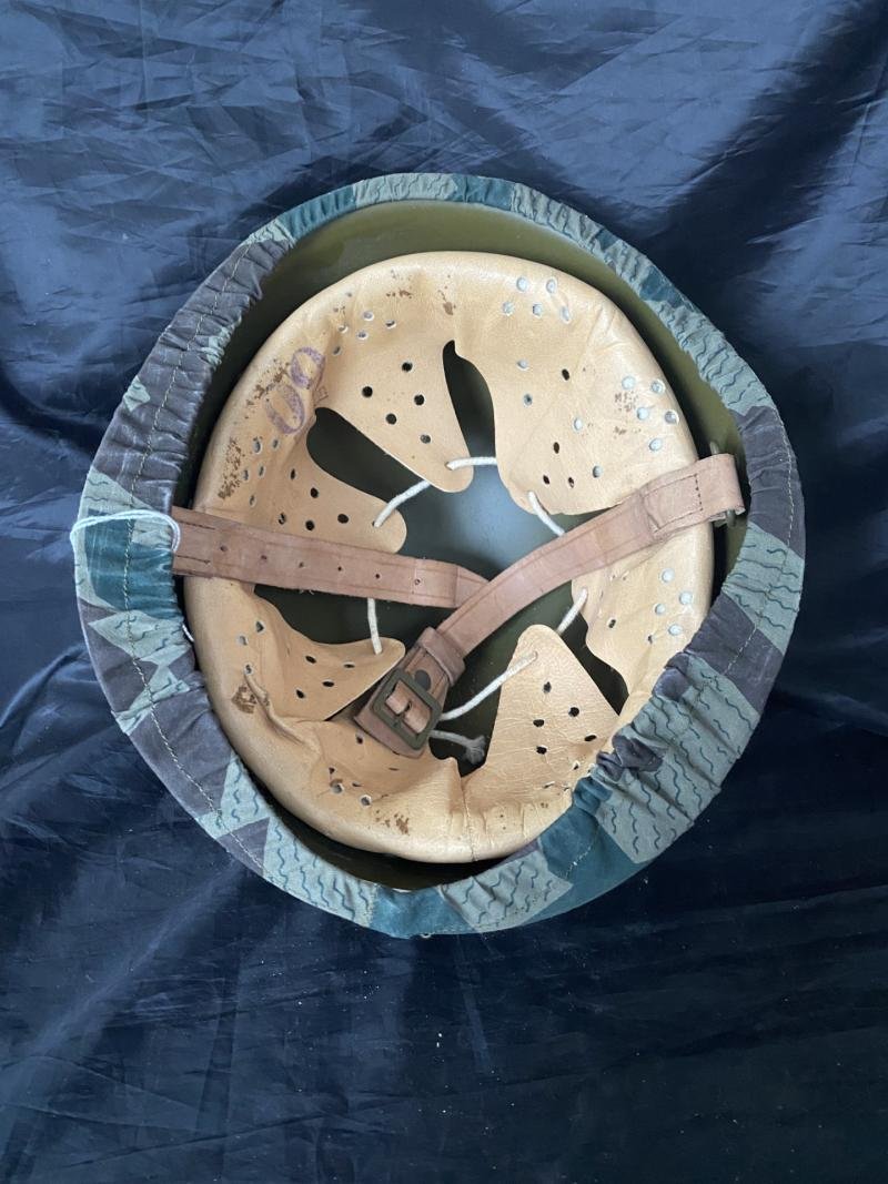 BULGARIAN M1951 COMBAT HELMET WITH CAMO COVER — image 4