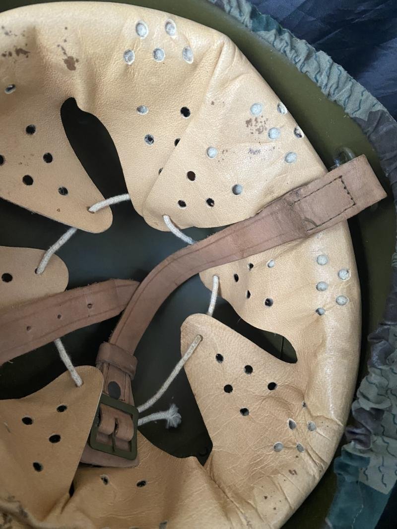 BULGARIAN M1951 COMBAT HELMET WITH CAMO COVER — image 6