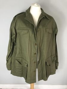 (Was £30) ORIGINAL 1954 DATED FRENCH ARMY M47 COMBAT JACKET