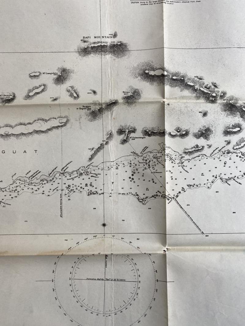 (WAS £45) JAPANESE NO.685 MAP OF TILAMUTA HARBOUR TO TANJ ONG TULADENGGI — image 7