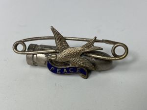 TRENCH ART PEACE BROOCH