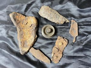 (Was £20) COLLECTION OF RELIC SHELL/FUZE SHRAPNEL