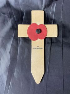 (Was £5) IN REMEMBRANCE CROSS WITH POPPY
