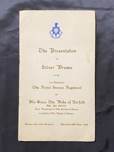 (WAS £5) THE PRESENTATION OF SILVER DRUMS TO THE 1ST …