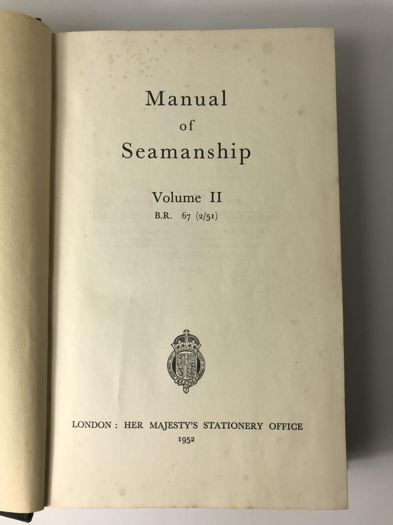 (WAS £12) MANUAL OF SEAMANSHIP VOL.II 1951 ADMIRALTY (HARDCOVER) — image 2