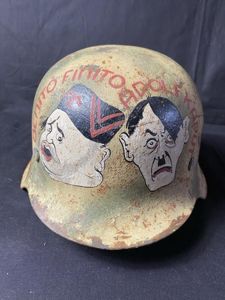 (WAS £1495) WW2 GERMAN G.I. SOUVENIR PAINTED M42 HELMET