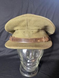 WW2 BRITISH OFFICER'S PEAK CAP (NAMED)