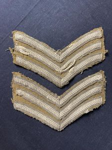 WW2 BRITISH ARMY SERGEANTS CLOTH CHEVRONS