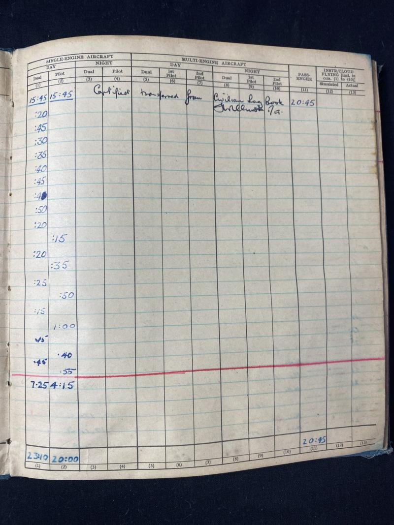 (Was £20) ROYAL AIR FORCE PILOT'S LOG BOOK — image 2