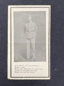 WW2 GERMAN ANDREAS SPIESSL DEATH CARD