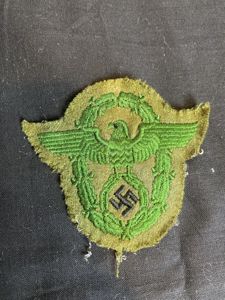 WW2 GERMAN TROPICAL POLICE SLEEVE EAGLE PATCH