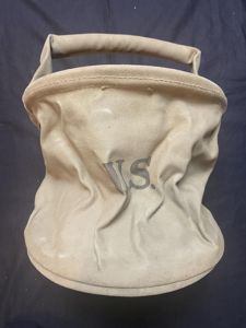 WW2 U.S. COLLAPSIBLE WATER BUCKET 1944 DATED