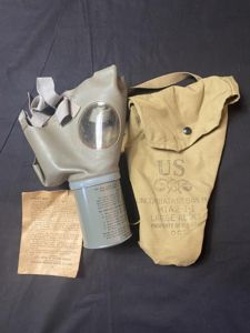 WW2 U.S. M1A2-1-1 NON COMBATANT GASMASK SET