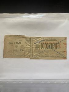 WW2 GERMAN REICHSBAHN TRAIN TICKET