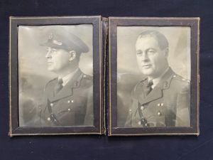 (was £8) 2 X BRITISH ARMY OFFICER PICTURES IN LEATHER …