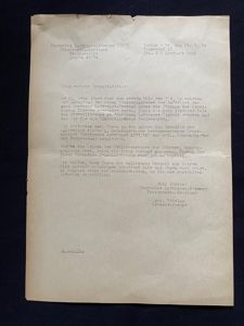 (WAS £25) 1934 DATED GERMAN AIR SPORTS ASSOCIATION LETTER
