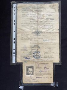 (WAS £25) WW2 DISCHARGE PAPERS AND AUSWEIS FOR A KURT …