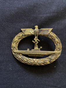 REPRODUCTION WW2 GERMAN KRIEGSMARINE U-BOAT WAR BADGE