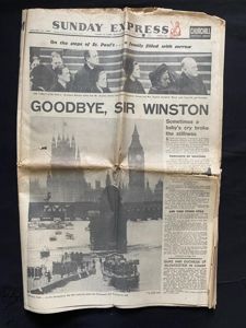 (was £8) SUNDAY EXPRESS NEWSPAPER 'GOODBYE, SIR WINSTON'