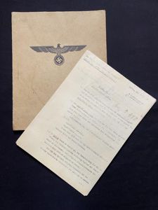 (WAS £65) POST WAR COPY OF WW2 GERMAN DIRECTIVE NO.1 …