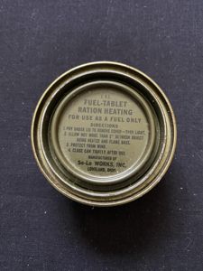 WW2 U.S. FUEL-TABLET RATION HEATING TIN