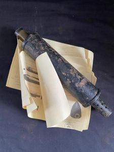 (Was £85) WW1 BRITISH STOKES MORTAR ROUND AND PAPERWORK