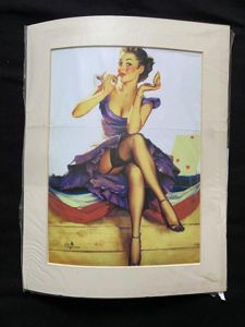 (Was £15) WW2 U.S. PIN UP PICTURE (14'X11')
