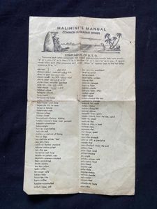(Was £10) MALIHINI'S MANUAL COMMON HAWAIIAN WORDS