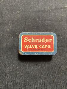 WW2 U.S. SCHRADER VALVE CAPS TIN