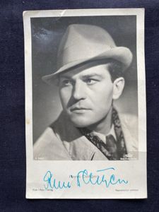 (WAS £50) RENE DELTGEN POSTCARD AND ORIGINAL SIGNATURE