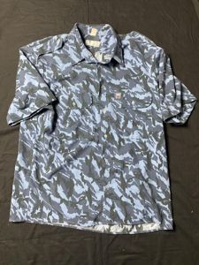 RUSSIAN REED PATTERN BLUE SHIRT