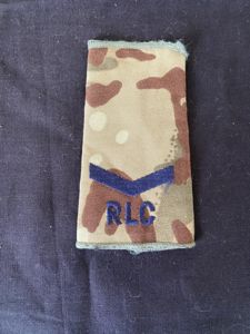 BRITISH ARMY RLC L/CPL RANK SLIDE