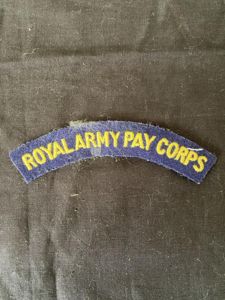 WW2 ROYAL ARMY PAY CORPS SHOULDER PATCH