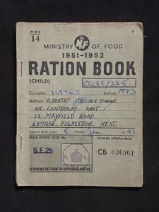 (Was £5) 1951-1952 RATION BOOK